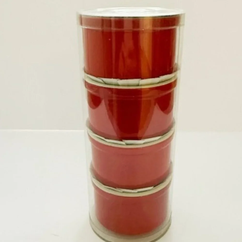 Prepology Set of 4 Stacking Stoneware Ramekins Red Custard Creme Brule 11 oz NIB